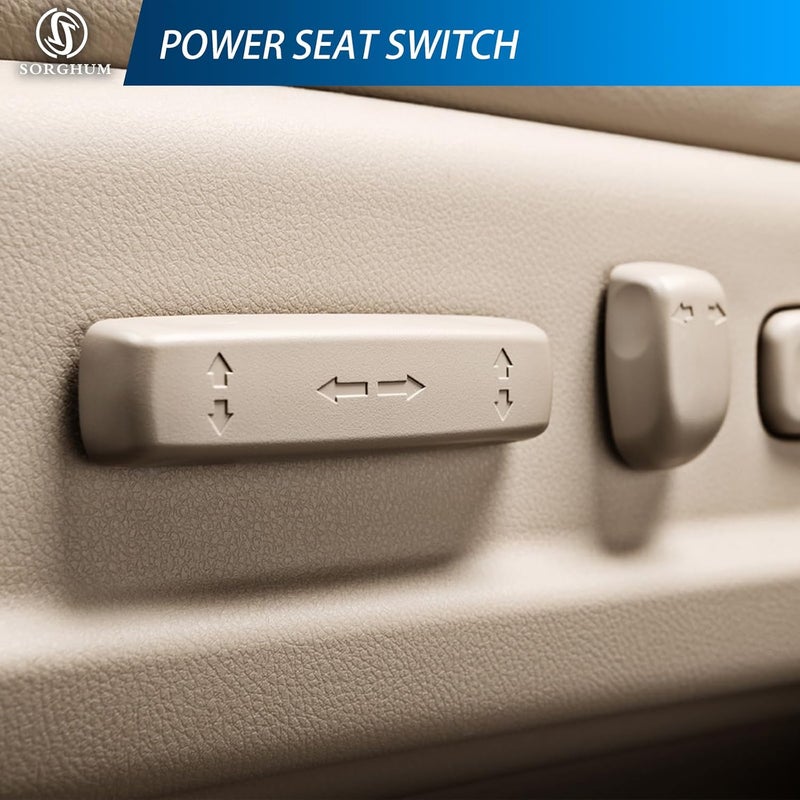 Sorghum Power Seat Switch - Front Left Driver Side Adjustment Switch Control 8 Ways Compatible with Honda Accord 03-25 Civic 14-25 Odyssey 05-24 CR-V HR-V Acura ILX MDX TSX RDX Replace# 81653-SDB-A71 - Image 2